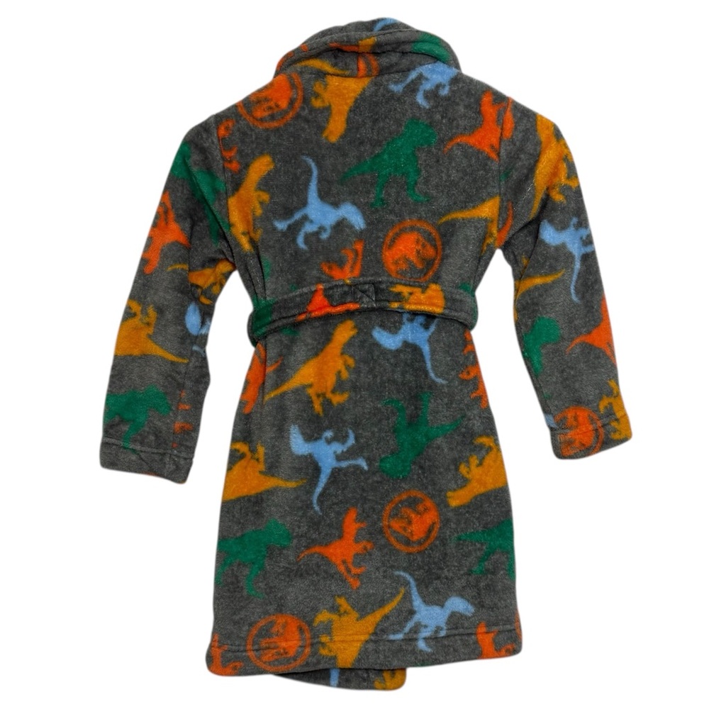 Jurassic World Kids Fleece Robe Dinosaur Print - Boys Size 6/7 - Picture 2 of 14
